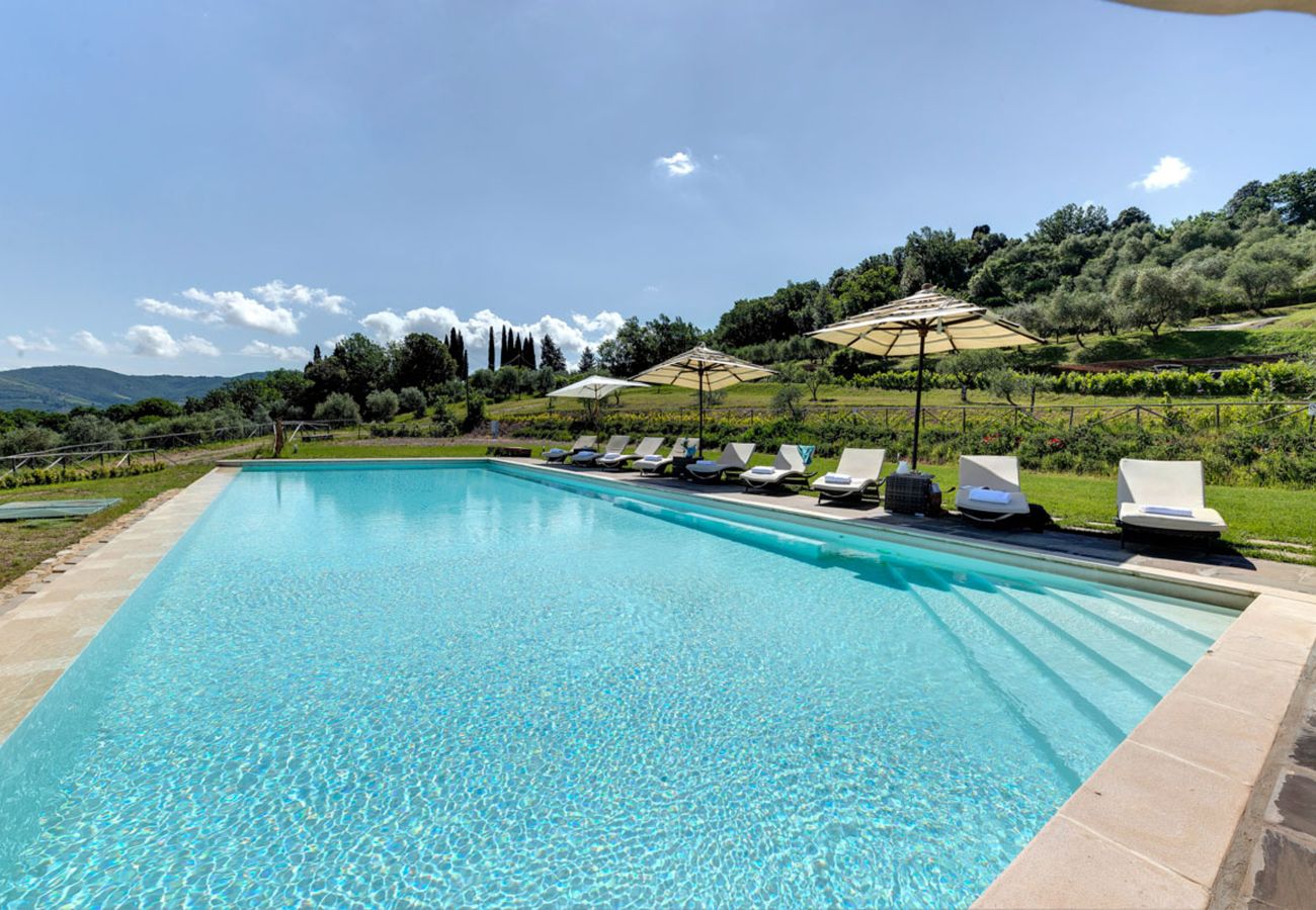 Residence in Panzano - Ville La Marcellina with Private Pools, Garden, Terraces, Ideal for Weddings