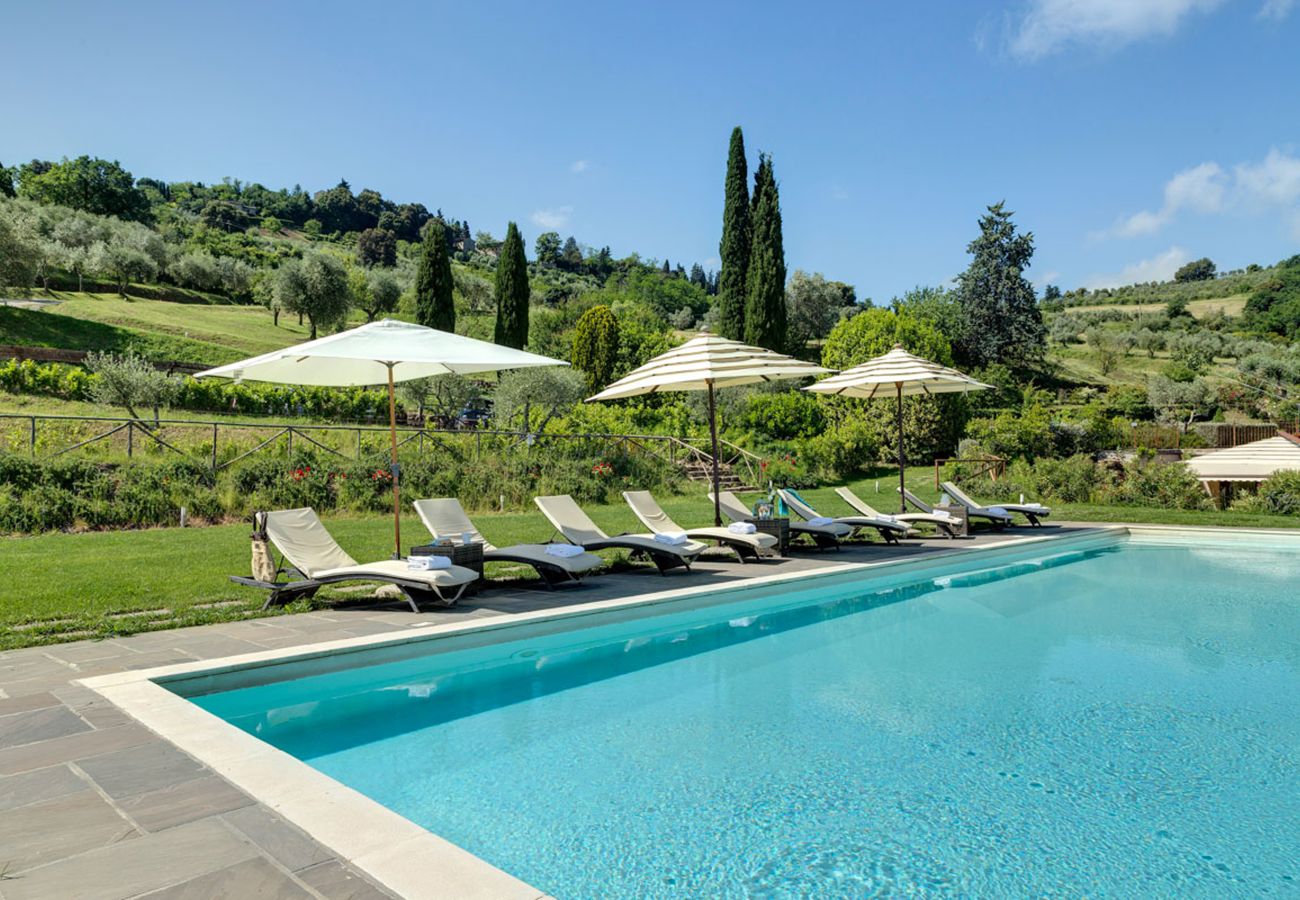 Residence in Panzano - Ville La Marcellina with Private Pools, Garden, Terraces, Ideal for Weddings