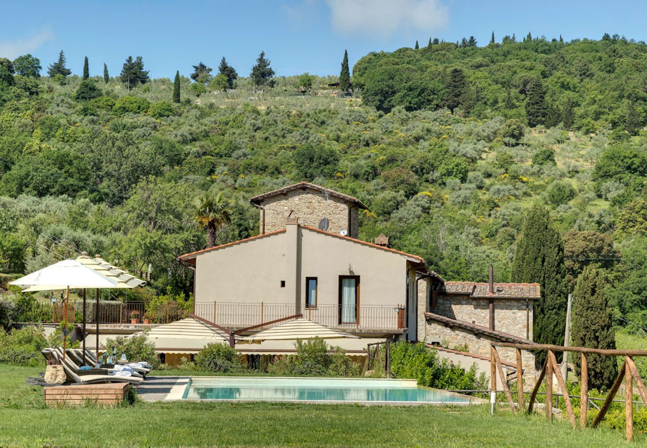 Residence in Panzano - Ville La Marcellina with Private Pools, Garden, Terraces, Ideal for Weddings