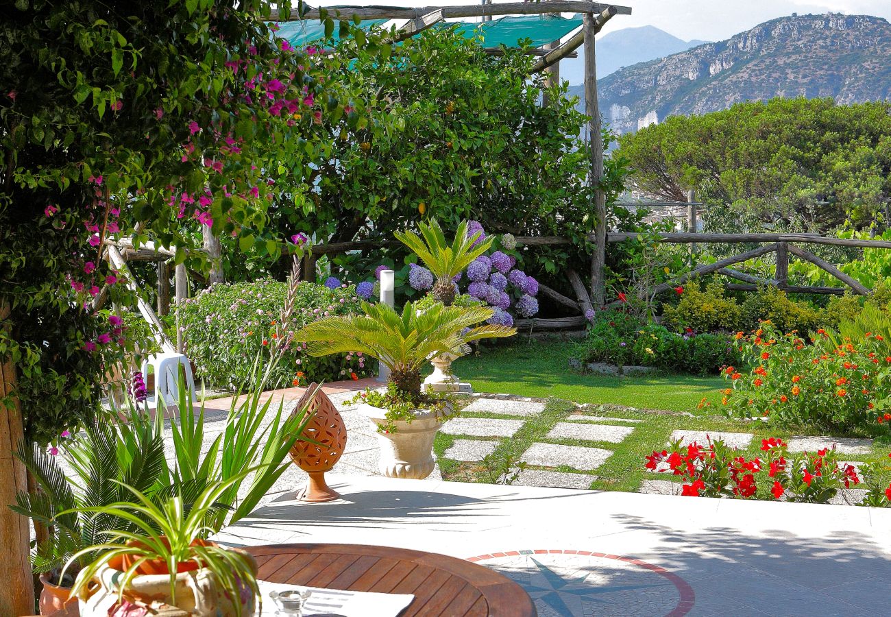 Villa in Sant´Agnello - AMORE RENTALS - Villa Tina with Private Swimming Pool, Sea View, Terraces, Garden and Parking