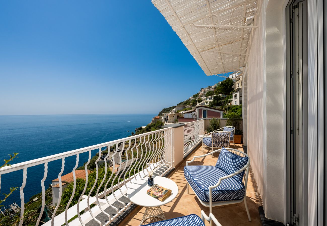 Villa in Praiano - AMORE RENTALS - Villa Mare Blu with Internal Heated Pool, Sea View and Breakfast