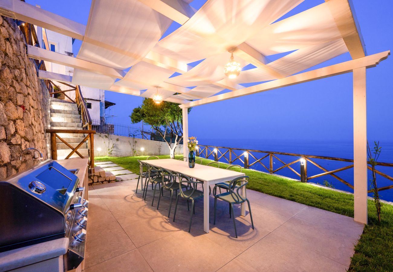 Villa in Praiano - AMORE RENTALS - Villa Mare Blu with Internal Heated Pool, Sea View and Breakfast