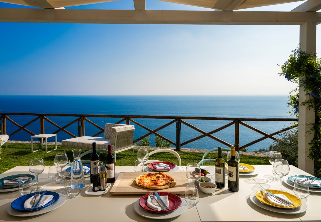 Villa in Praiano - AMORE RENTALS - Villa Mare Blu with Internal Heated Pool, Sea View and Breakfast